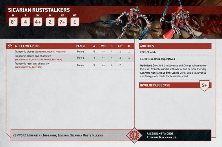 Warhammer 40K Sicarian Ruststalkers