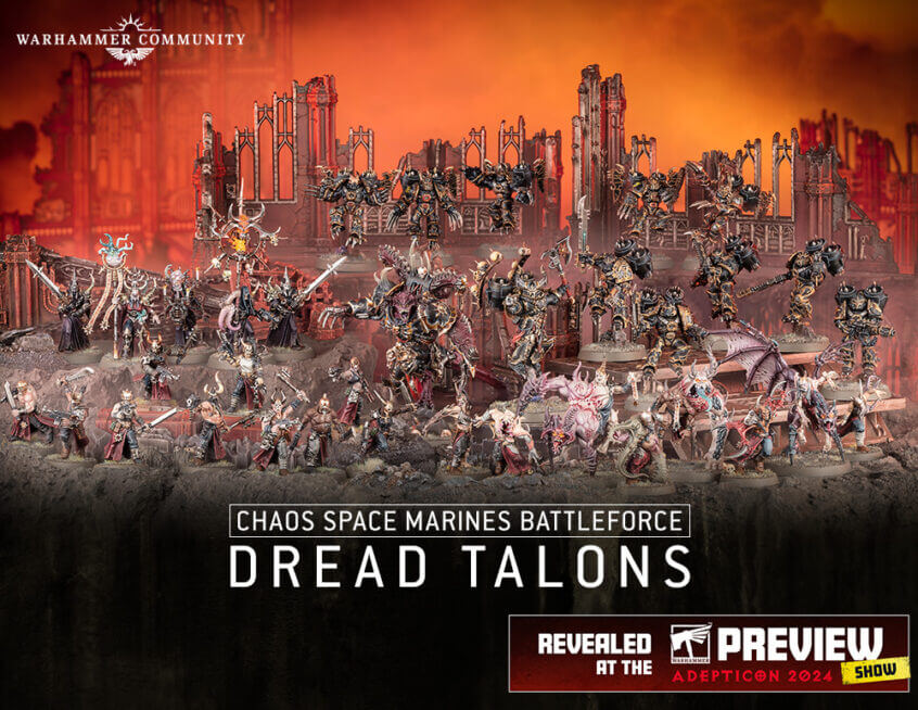 Preview of the Chaos Space Marines' Dread Talons War Battleforce Box Set