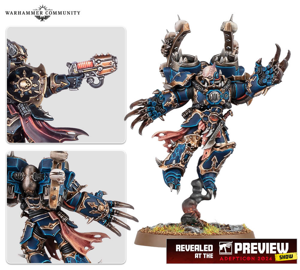 The New Chaos Lord with Jump Pack Miniature - Closeup and Details