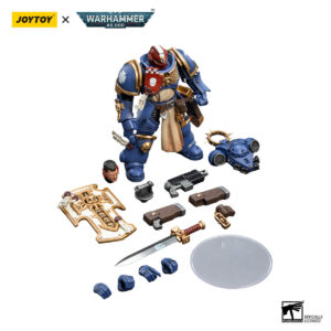 Ultramarines Bladeguard Veteran Brother Sergeant Proximo Action Figure Contents