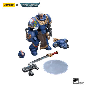 Ultramarines Lieutenant with Power Fist Action Figure Contents