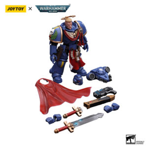 Ultramarines Primaris Captain with Power Sword and Plasma Pistol Action Figure Contents