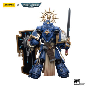 Ultramarines Primaris Captain with Relic Shield and Power Sword Action Figure Back View