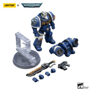 Ultramarines Vanguard Veteran with Chainsword and Bolt Pistol Action Figure Contents