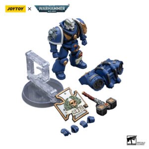 Ultramarines Vanguard Veteran with Thunder Hammer and Storm Shield Action Figure Contents