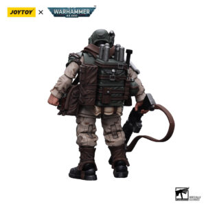 Astra Militarum Cadian Command Squad Veteran with Medi-pack Action Figure Back View