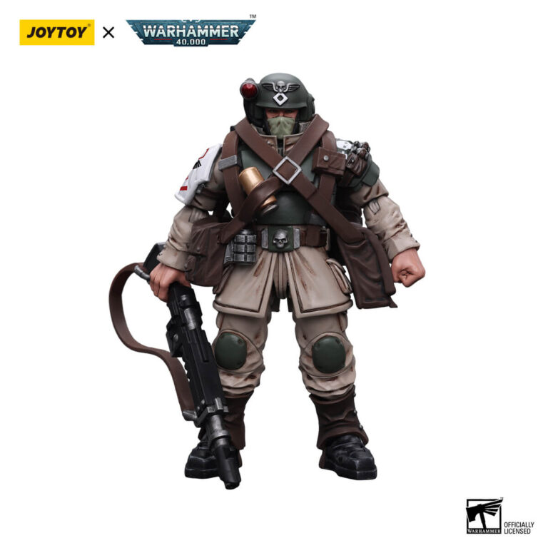 Astra Militarum Cadian Command Squad Veteran with Medi-pack Action Figure Front View