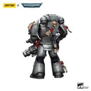 Grey Knight with Psycannon Action Figure Back View