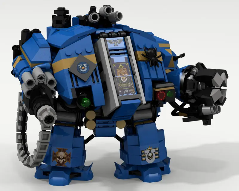 A LEGO Warhammer 40K Dreadnought from Warzone Studios