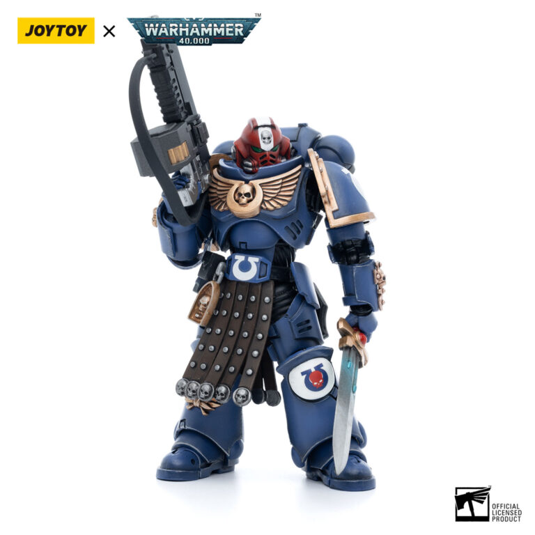 Ultramarines Intercessor Veteran Sergeant Brother Aeontas Action Figure Front View