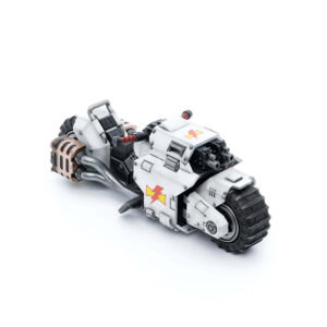 White Scars Raider-pattern Combat Bike Action Figure Front View