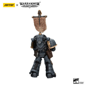 Space Wolves Grey Slayer with Legion Vexilla Action Figure Back View