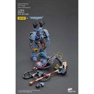 Space Wolves Iron Priest Jorin Fellhammer Action Figure Contents