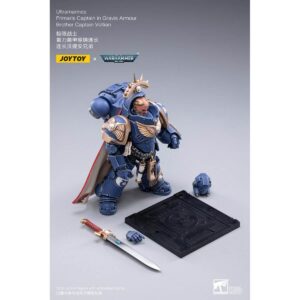 Ultramarines Primaris Captain in Gravis Armour Brother Captain Voltian Action Figure Contents