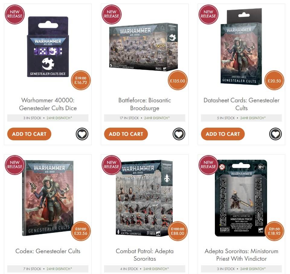 Warhammer 40,000 Products Available at Firestorm Games