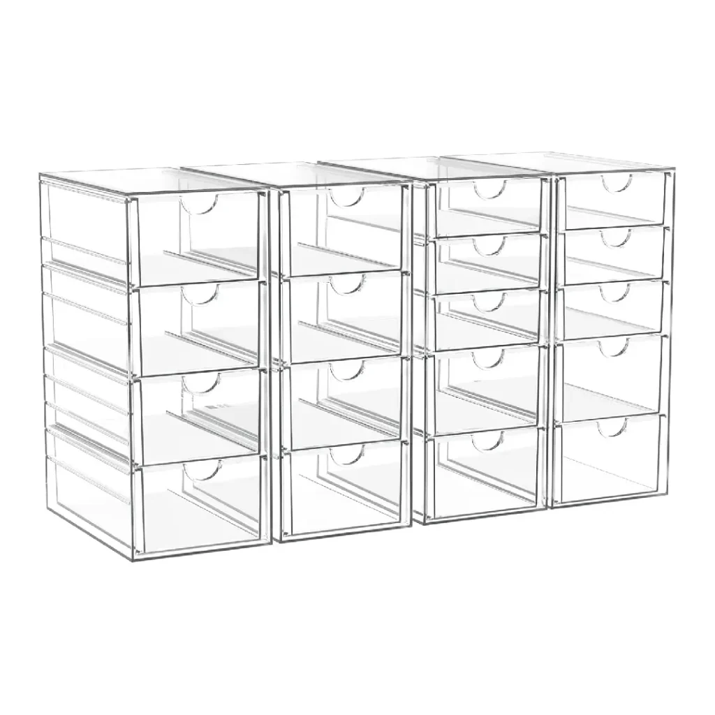 Desk organizers have shallow drawers that are perfect for storing individual models or small squads.