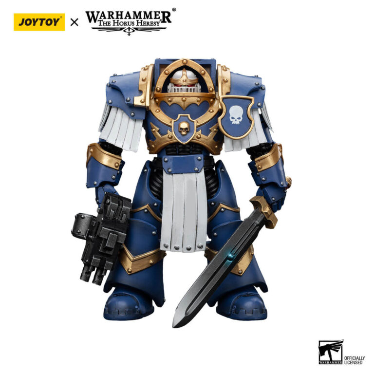 Ultramarines Cataphractii Sergeant with Power Sword Action Figure Front View