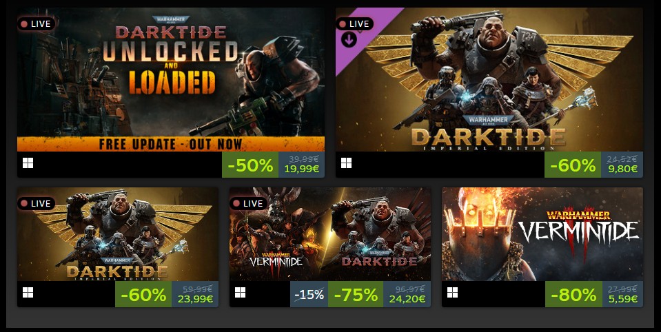 Warhammer Day 2024 Steam Discounts