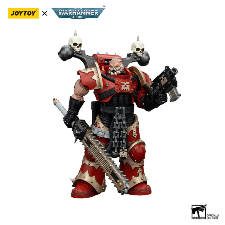 World Eaters Khorne Berzerker Eviscerator Chainsword Action Figure Front View