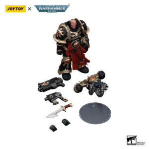 Chaos Space Marines Black Legion Chosen With Bolt Pistol and Power Fist Action Figure Contents