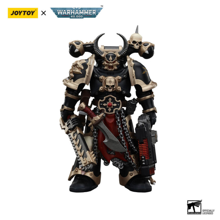 Chaos Space Marines Black Legion Chosen With Combi-melta and chainsword Action Figure Front View